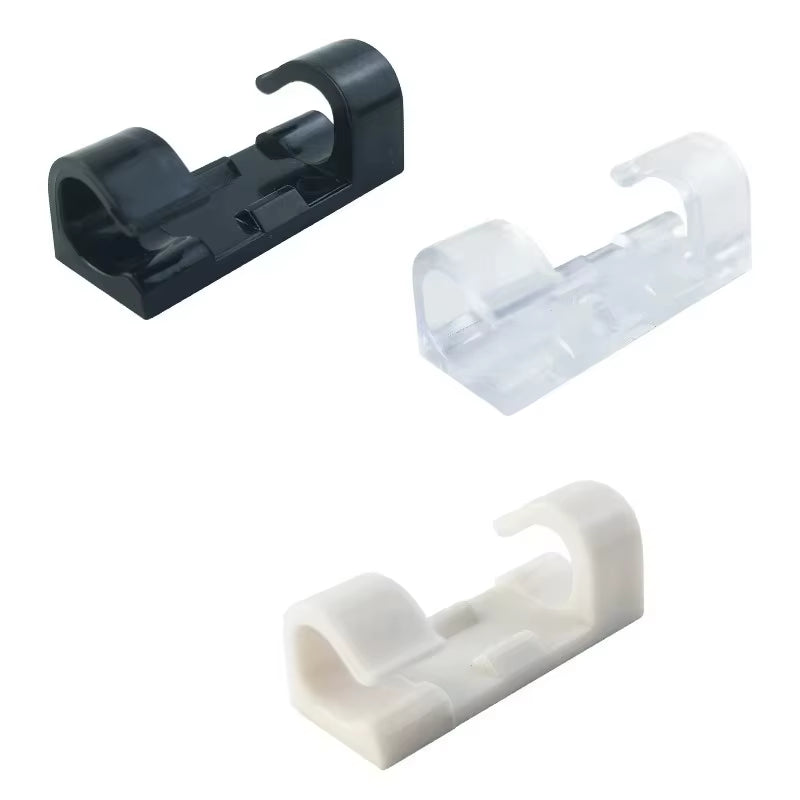 20Pcs Cable Organizer Clips Transparent Self-Adhesive Wire Management for Home Desk Office Kitchen Wire Clamp Manager