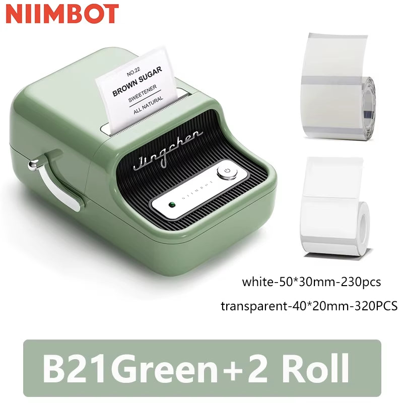 B21 Mini Portable Thermal Label Printer Mini Adhesive Sticker Printers for Home Office for Mobile Phone NEW