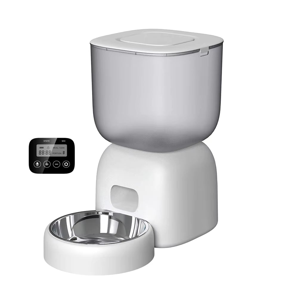3L Automatic Pet Feeder Smart Food Dispenser Cat & Dog Timer Stainless Steel Bowl Automatic Dog & Cat Pet Feeding Pet Supplies