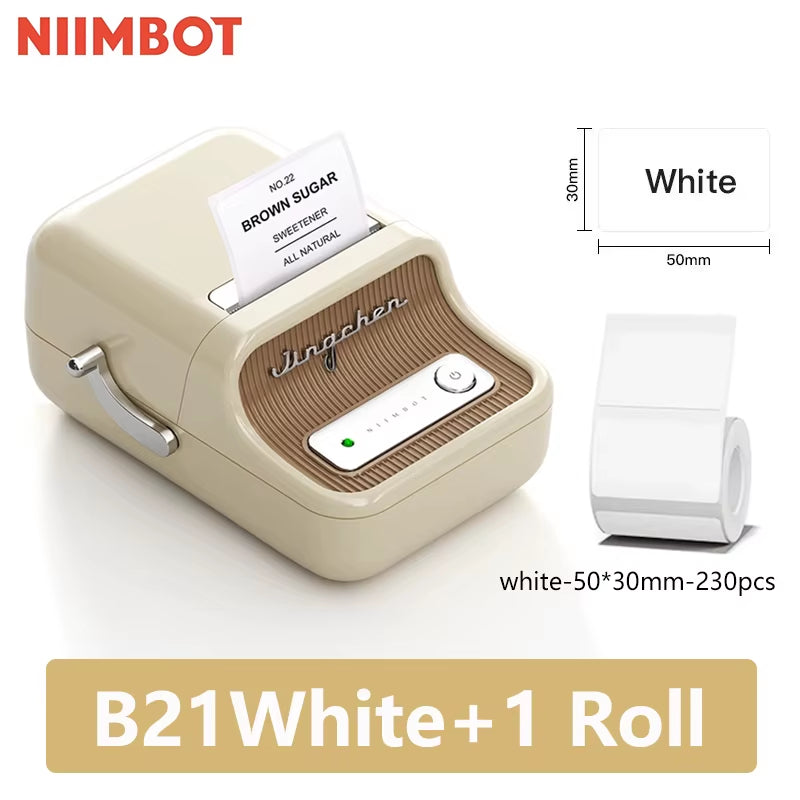 B21 Mini Portable Thermal Label Printer Mini Adhesive Sticker Printers for Home Office for Mobile Phone NEW