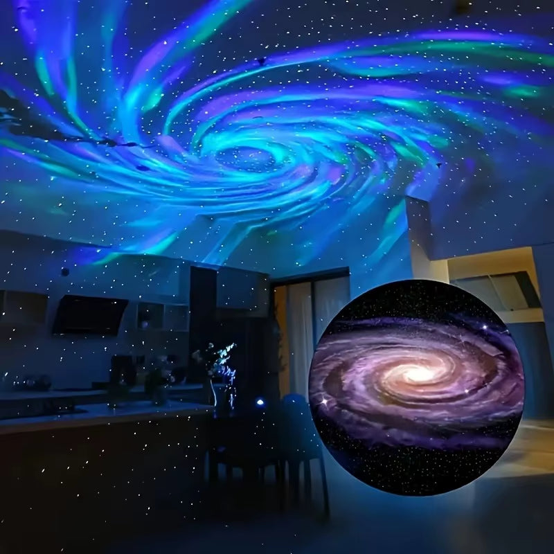 1Pc Star Spiral Night Light,Starry Sky Atmosphere Light, Usb-Powered, Multi-Color,Remote Control, for Gift,Bedroom,Party Decor