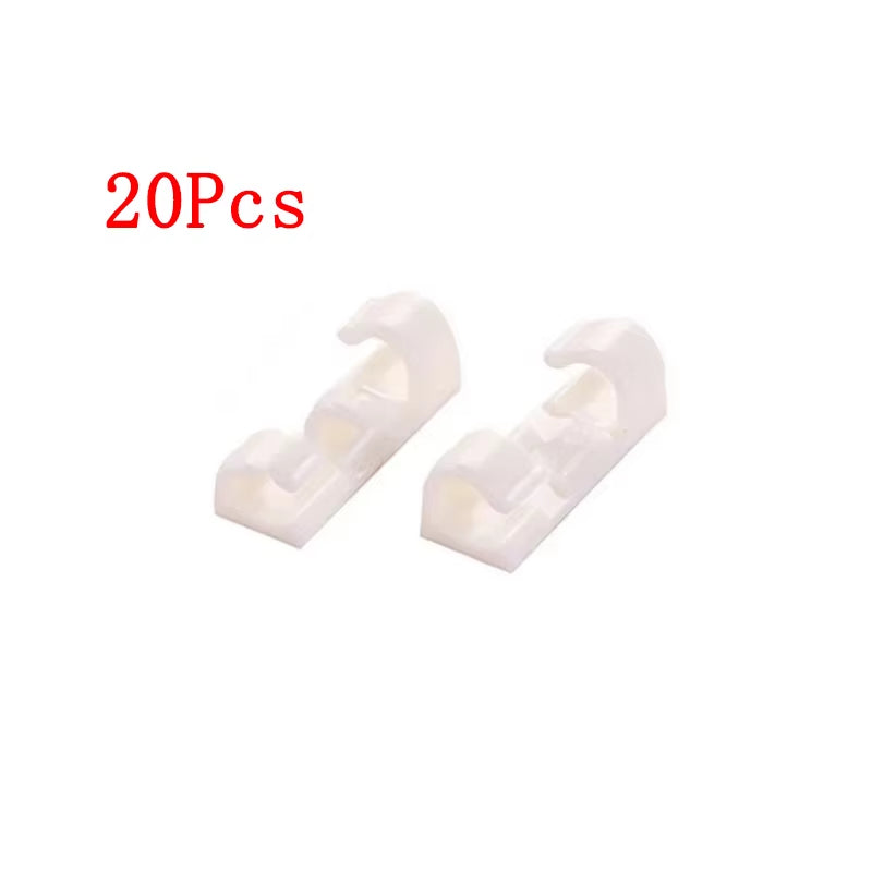 20Pcs Cable Organizer Clips Transparent Self-Adhesive Wire Management for Home Desk Office Kitchen Wire Clamp Manager