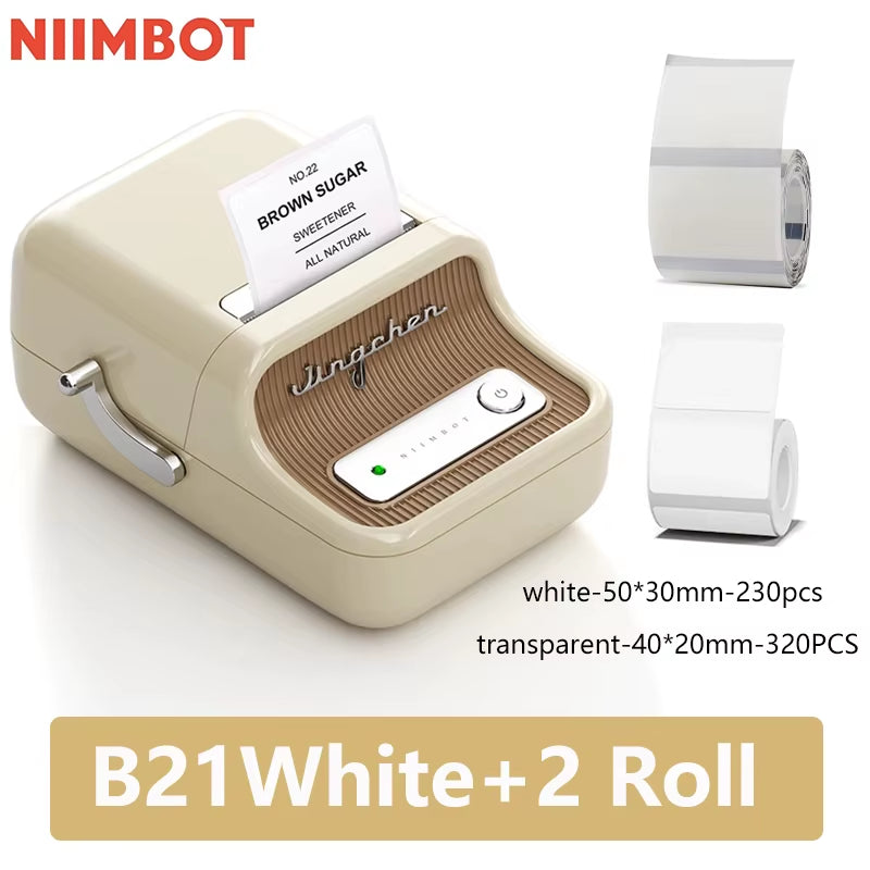B21 Mini Portable Thermal Label Printer Mini Adhesive Sticker Printers for Home Office for Mobile Phone NEW
