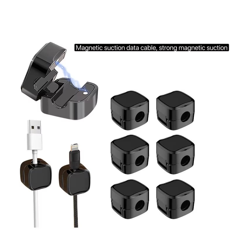 Magnetic Cable Clips - Adjustable Cord Holders for Under Desk Cable Management (5/10 PCS)