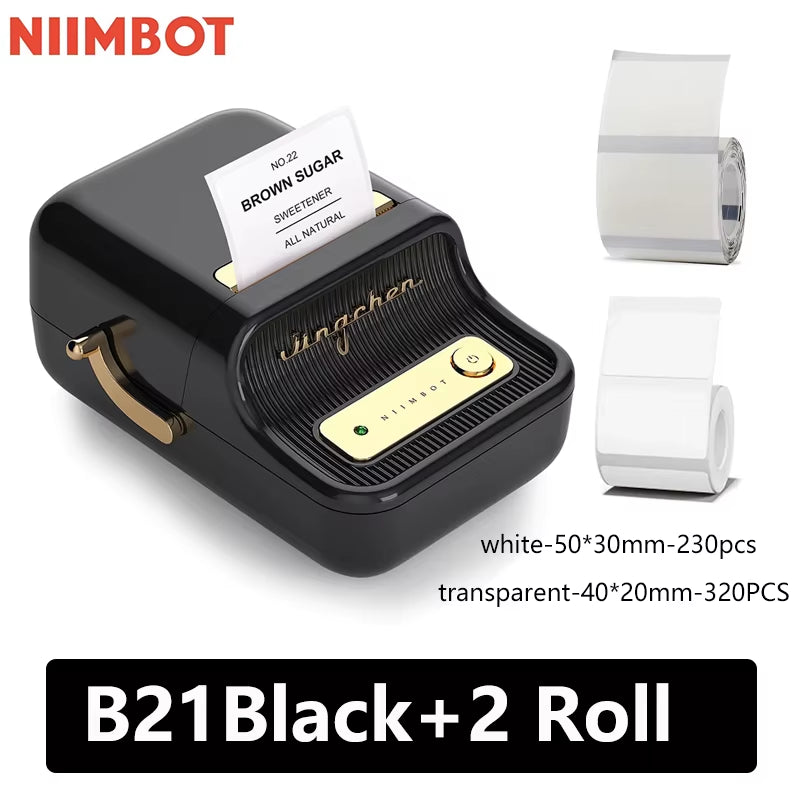 B21 Mini Portable Thermal Label Printer Mini Adhesive Sticker Printers for Home Office for Mobile Phone NEW