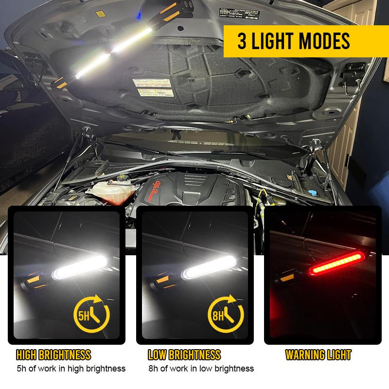 LED Work Light for Mechanics 2400LM Rechargeable Magnetic Hooks Remote Sensing USB Charging