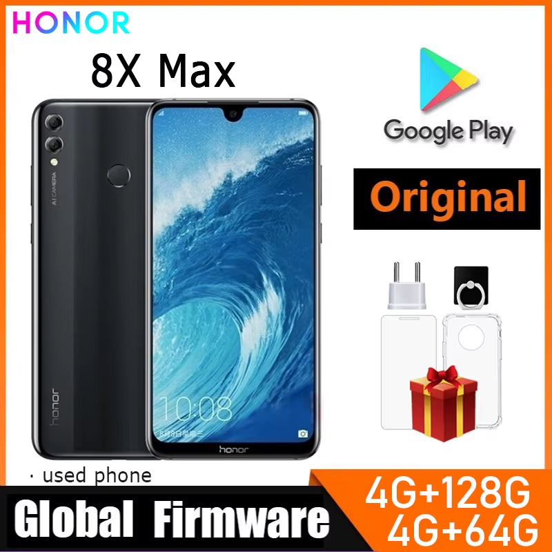 8X MAX Smartphone Global Firmware EMUI 8.2.0（Android 8.1）7.12 Inches 5000Mah Battery CPU Snapdragon 660 Card Used Phone