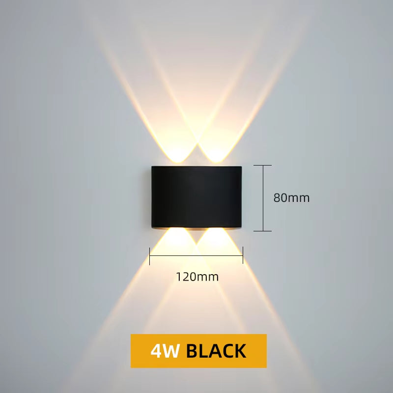 Aluminum LED Wall Lamp Waterproof IP65 Outdoor Garden Lights 8W 12W Interior Wall Light for Bedroom Living Room Stairs Lighting