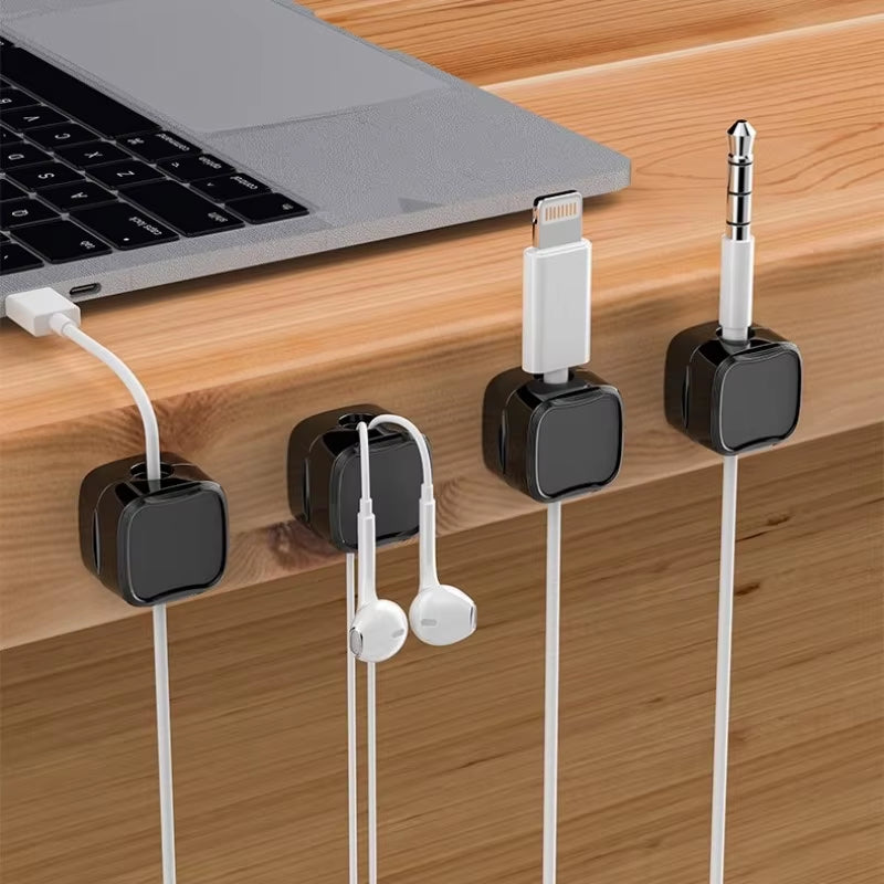 Magnetic Cable Clips - Adjustable Cord Holders for Under Desk Cable Management (5/10 PCS)